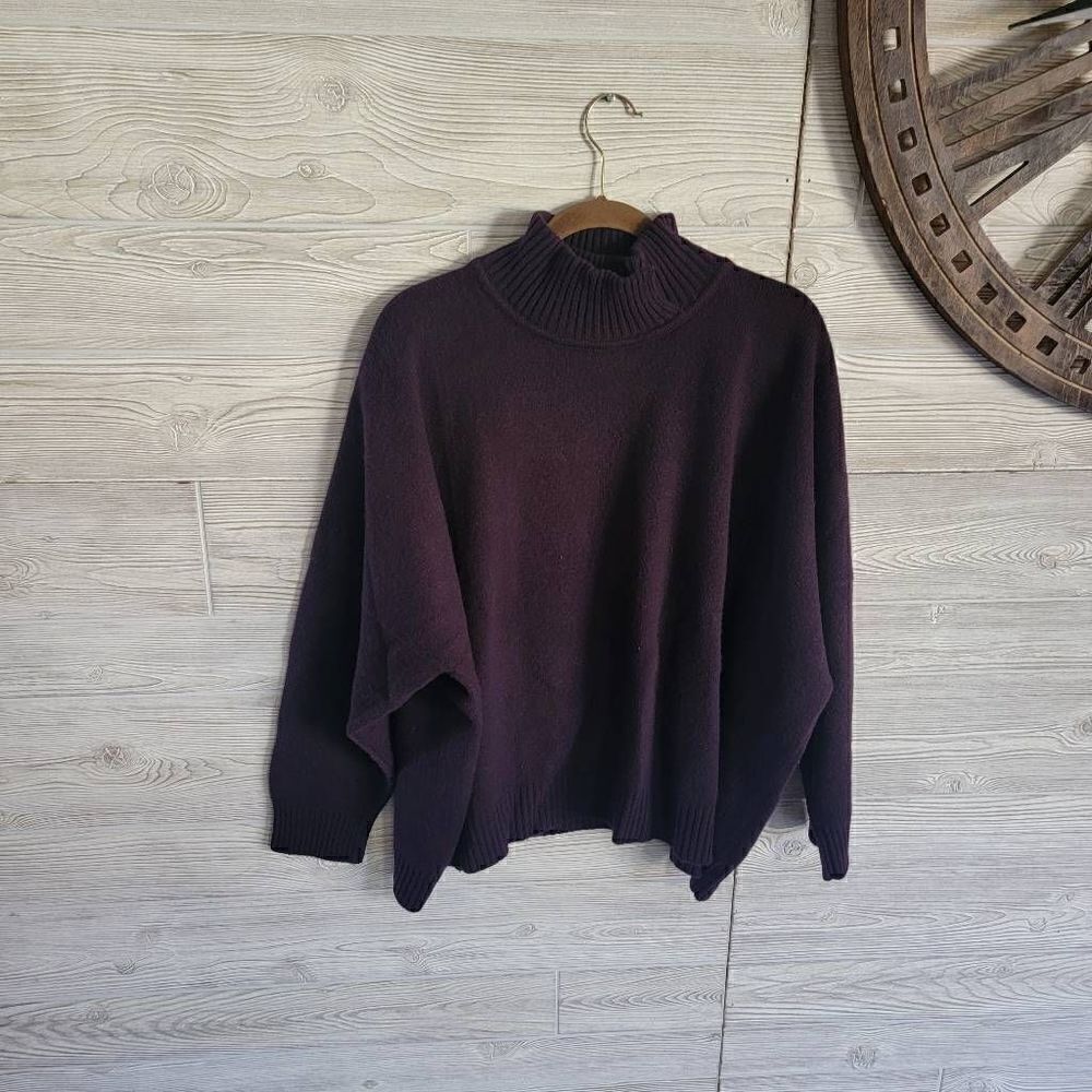 Eskandar Cashmere Monk Sweater Purple/Maroon O/S 2